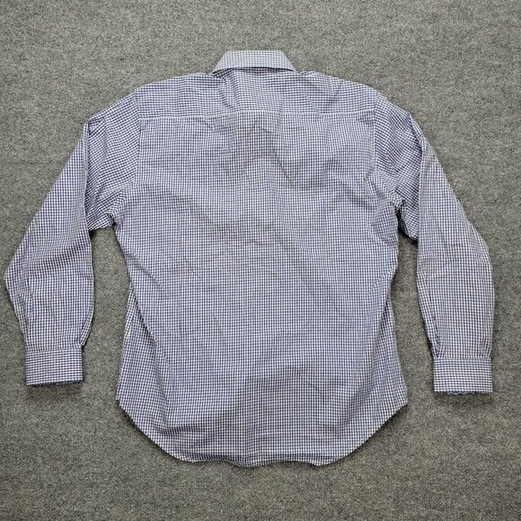 Robert Graham Shirt Mens Large Blue Checkered Button Up Long Sleeve Preppy - Picture 2 of 10